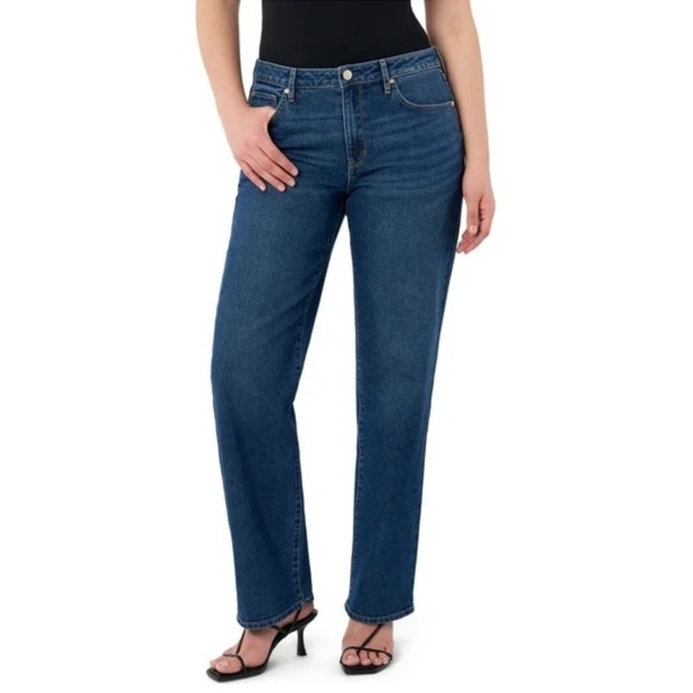 Seven7 Loose High Rise Straight Leg Jeans NWT Blue Size 12
